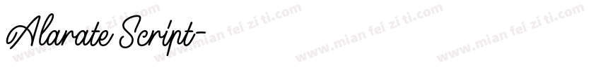 Alarate Script字体转换
